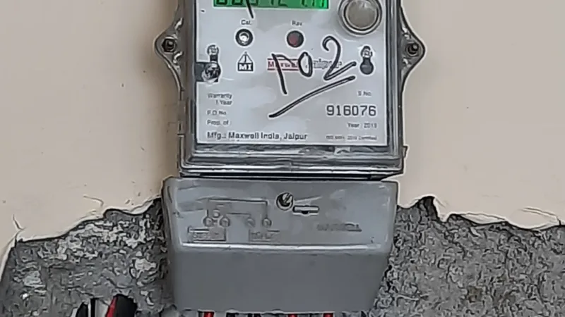 Medidor de energia elétrica usado para acompanhar o consumo de uma residência