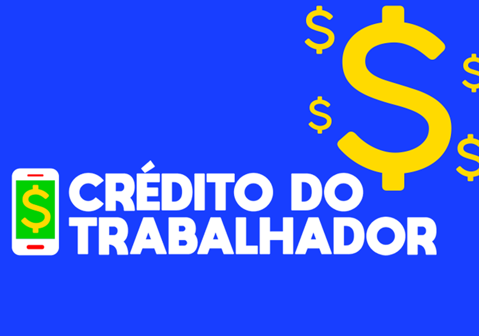 Arte institucional do Ministério do Trabalho e Emprego sobre o programa Crédito do Trabalhador, com informações sobre empréstimo consignado para trabalhadores com carteira assinada.