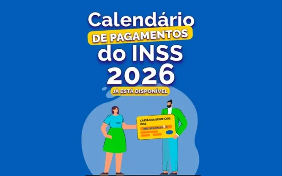 Calendário de pagamentos do INSS em 2026 com cartão de benefício