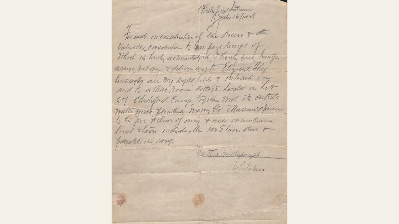 Documento histórico de compra e venda de imóvel