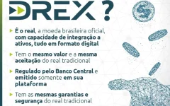 Material oficial explica o Drex como versão digital do real e sua integração a ativos.
